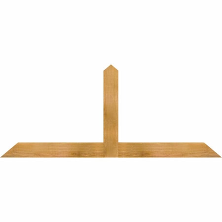 Ekena Millwork Portland Rough Sawn Timber Gable Bracket, Western Red Cedar, 60"W x 25"H x 2"D x 4"F, 10/12 Pitch GBW060X25X0204POR00RWR